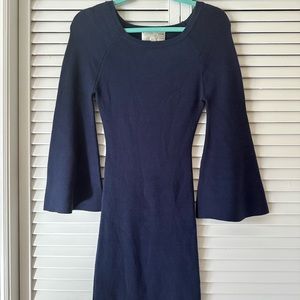 J.O.A. Blue Sweater dress with bell sleeves